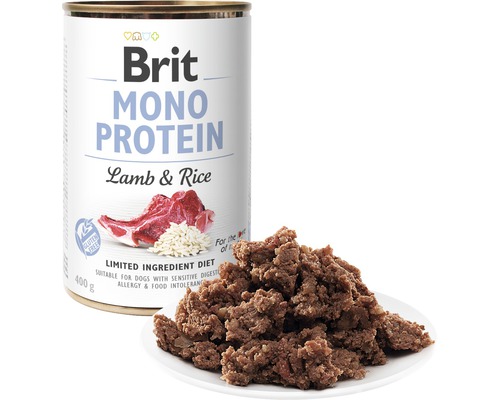 Brit Monoprotein psí krmivo jehněčí s rýží konzerva