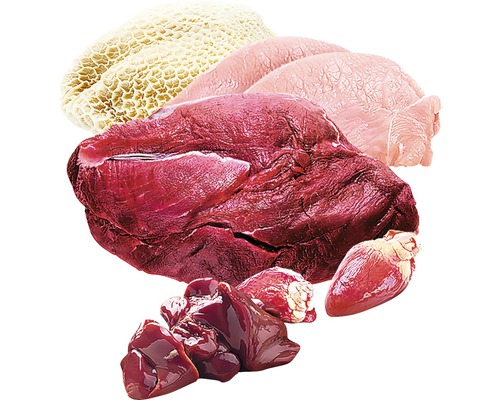 Různé syrové orgány pro domácí zvířata