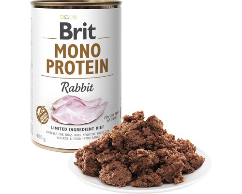 Brit Mono Protein psí krmivo s králíkem v konzervě