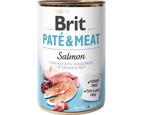 Konzerva pro psy Brit Paté & Meat Salmon 400 g