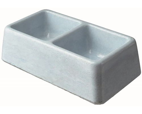 Miska pro hlodavce Be-Mi betonová dvojitá 25x13 cm Miska pro hlodavce Be-Mi betonová dvojitá 25x13 cm