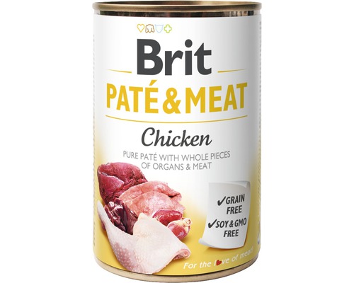 Konzerva pro psy Brit Paté & Meat Chicken 400 g