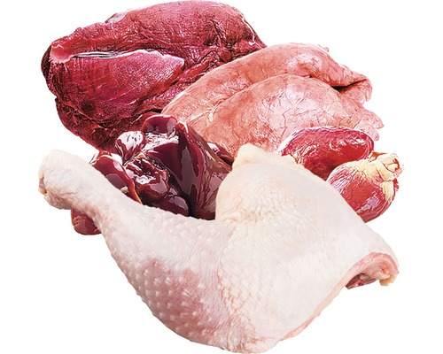 Různé druhy syrového masa