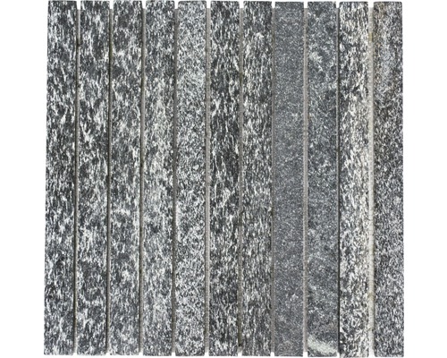 Mozaika z přírodního kamene antracit 2,5x30cm/30,5x32,5 cm