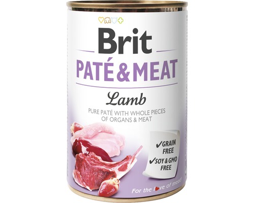Konzerva pro psy Brit Paté & Meat Lamb 400 g
