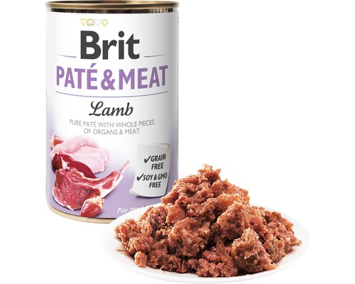 Brit Paštika a maso Jehněčí Konzerva pro psy s pečetí Grain Free a Soy and GMO Free