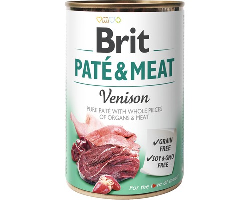 Konzerva pro psy Brit Paté & Meat Venison 400 g