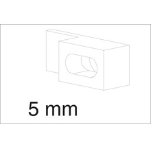 Výkres montážního prvku o tloušťce 5 mm