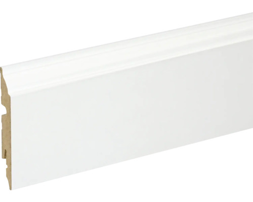 Soklová lišta Skandor bílá lze natírat FU82L 13x80x2400 mm Podlahová lišta, dřevěný materiál
