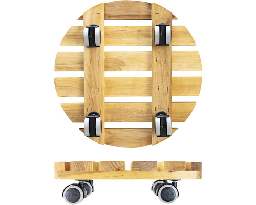 Dřevěný pojízdný podstavec na květináče