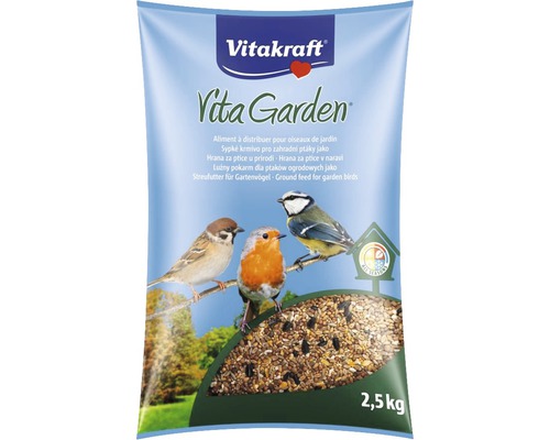Krmivo pro venkovní ptactvo Vita Garden zimní směs 2,5 kg Vitakraft Vita Garden sypké krmivo pro zahradní ptáky, 2,5 kilogramové balení