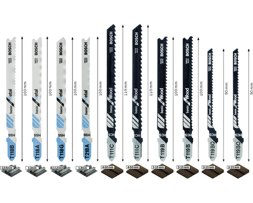 Sada pilových listů do přímočaré pily Bosch na dřevo a kov