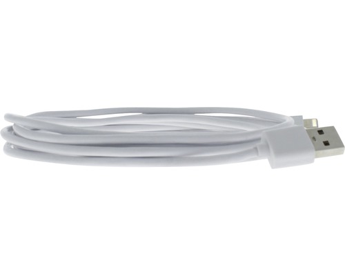 Bílý USB kabel s konektorem Lightning