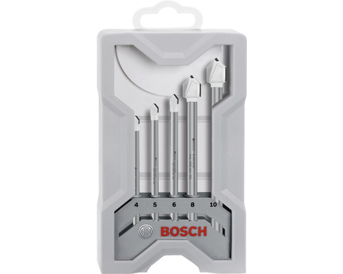 Sada vrtáků na sklo Bosch s pěti vrtáky různých velikostí
