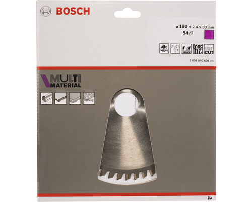 Pilový list Bosch Multimaterial, 190 x 2,4 x 30 milimetrů