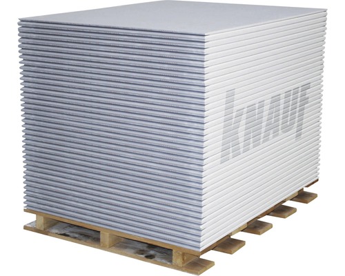 Stoh sádrokartonových desek na paletě