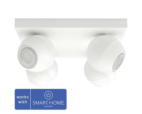 LED bodové osvětlení Philips HUE 8719514339149 Buckram 4x 5W 4x 350lm 2200-6500K bílé s dálkovým ovládáním - kompatibilní se SMART HOME by hornbach