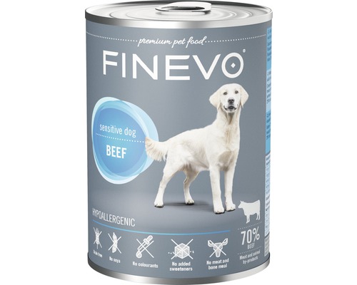 Konzerva pro psy FINEVO Sensitive Dog hovězí čisté 800 g
