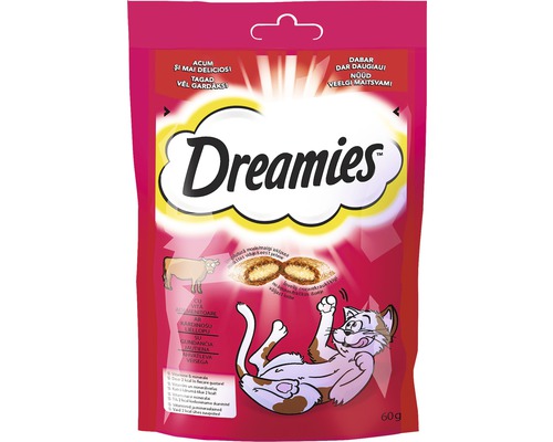Pamlsky pro kočky Dreamies v balení po 60 gramech