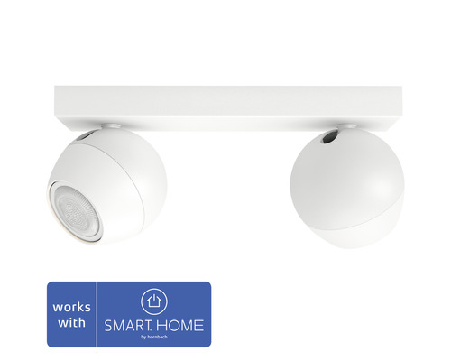 LED bodové osvětlení Philips HUE 50472/31/P6 Buckram 2x 5W 2x 350lm 2200-6500K bílé s dálkovým ovládáním - kompatibilní se SMART HOME by hornbach LED bodové osvětlení Philips HUE 50472/31/P6 Buckram 2x 5W 2x 350lm 2200-6500K bílé s dálkovým ovládáním - kompatibilní se SMART HOME by hornbach