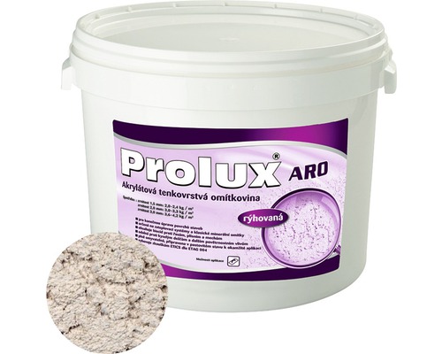Tenkovrstvá omítka Prolux ARO 2 mm tónovaná 25 kg Akrylátová fasádní omítka Prolux ARO v kbelíku