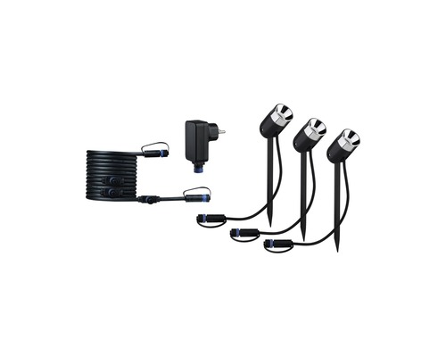 Sada zahradních reflektorů s kabelem, zástrčkou a zemním hrotem