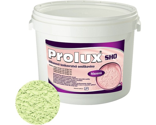 Tenkovrstvá omítka Prolux SHO 1,5 mm tónovaná 25 kg Kbelík silikonové tenkovrstvé omítky