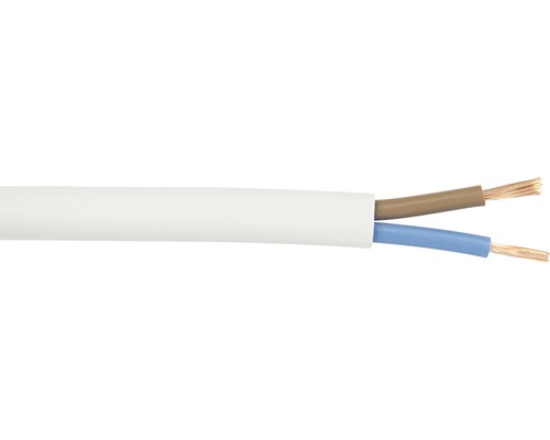 Dvoužilový elektrický kabel s bílým pláštěm