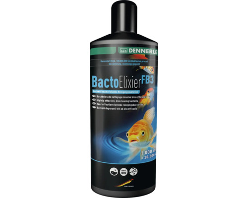 Přípravek pro úpravu vody Dennerle BactoClean FB3 1000 ml Láhev Dennerle BactoElixier FB3 s živými čisticími bakteriemi pro jezírka