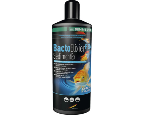 Přípravek pro úpravu vody, koncentrát FB4 1000 ml Dennerle BactoElixier FB4 SedimentEx pro odstranění jezírkového kalu