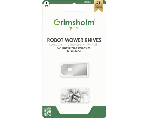 Náhradní nože Grimsholm pro robotické sekačky GARDENA balení 9 ks