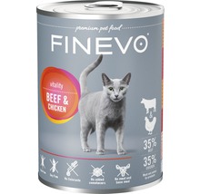 Konzerva pro kočky FINEVO Vitality hovězí a kuřecí 400 g-thumb-0
