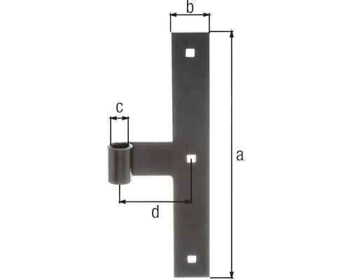 Obrázek pantu s rozměry