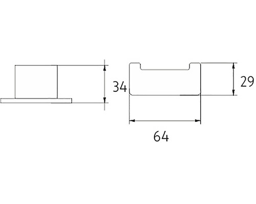 Technický výkres součásti s rozměry