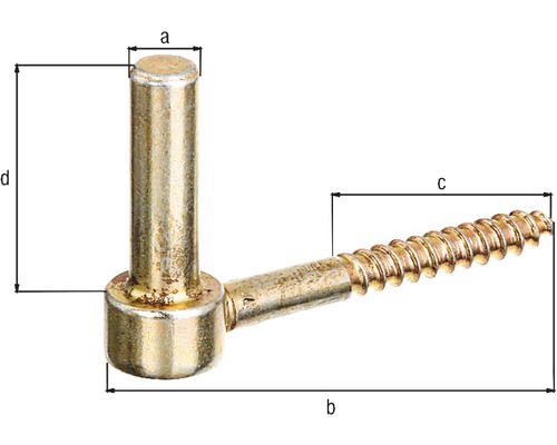Závěs k navaření se šroubem a označením rozměrů