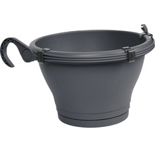 Šedý závěsný květináč
