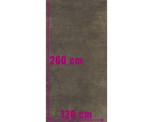 Dlažba imitace kovu Industrial Copper 120x260 cm Vzor dlaždic o rozměrech 260 cm krát 120 cm
