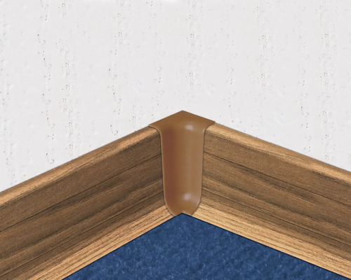 Rohový prvek soklové lišty z plastu