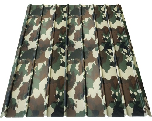 Precit Roof trapézový plech H12 kamufláž 2700 x 910 x 0,4 mm Trapézový plech s maskovacím vzorem