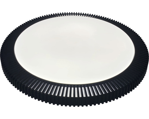 Kulaté stropní svítidlo s žebrovaným okrajem