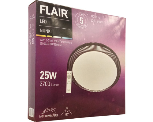 Balení stropního LED svítidla Flair Nunki o výkonu 25 W