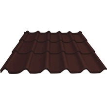 Profilovaná střešní krytina plechová Precit Roof čokoládová hnědá 2,16x1,17 m