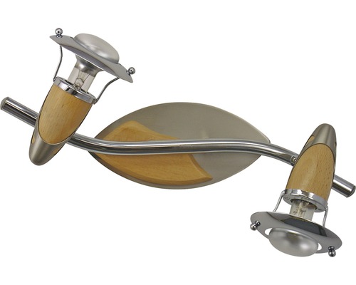 Bodové osvětlení LUXERA ZEUS E14 2x40W světlé dřevo Bodové osvětlení LUXERA ZEUS E14 2x40W světlé dřevo