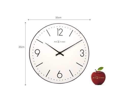 Kulaté nástěnné hodiny o průměru 35 cm