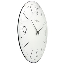Nástěnné hodiny NeXtime Basic Dome bílé Ø 35 cm-thumb-4