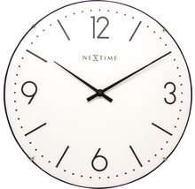 Nástěnné hodiny NeXtime Basic Dome bílé Ø 35 cm-thumb-1