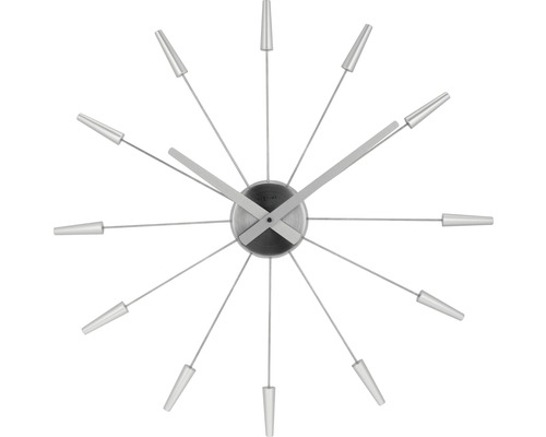 Nástěnné hodiny NeXtime Plug Inn ocel Ø 58 cm