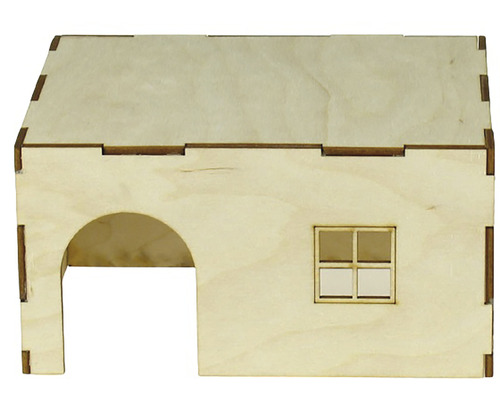 Domeček pro hlodavce dřevěný 19x18,5x17,5 cm Domeček pro hlodavce dřevěný 19x18,5x17,5 cm