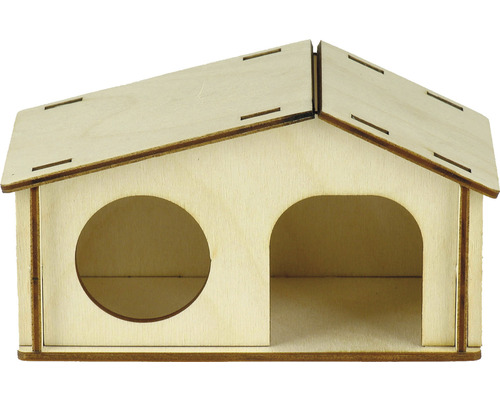Domeček pro hlodavce dřevěný 13,5x7,5x7,5 cm Domeček pro hlodavce dřevěný 13,5x7,5x7,5 cm