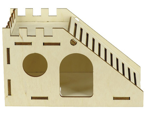 Domeček pro hlodavce dřevěný 17x9,5x10 cm Domeček pro hlodavce dřevěný 17x9,5x10 cm